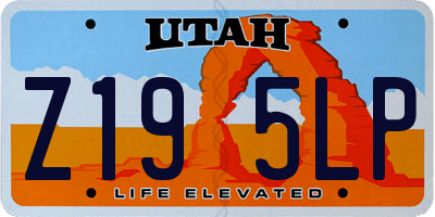 UT license plate Z195LP