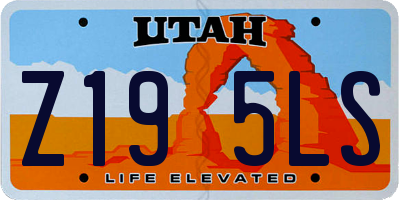 UT license plate Z195LS