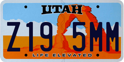 UT license plate Z195MM