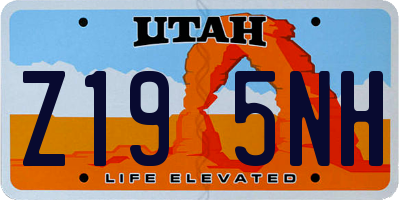 UT license plate Z195NH