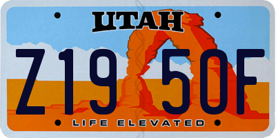UT license plate Z195OF