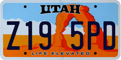 UT license plate Z195PD