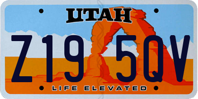 UT license plate Z195QV