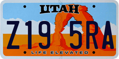 UT license plate Z195RA