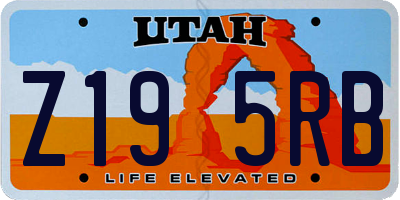 UT license plate Z195RB