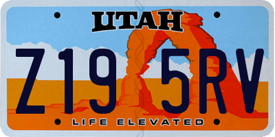 UT license plate Z195RV