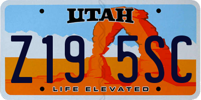 UT license plate Z195SC