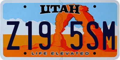 UT license plate Z195SM