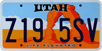UT license plate Z195SV