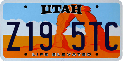 UT license plate Z195TC