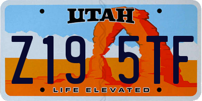 UT license plate Z195TF