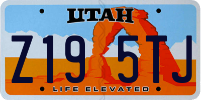 UT license plate Z195TJ