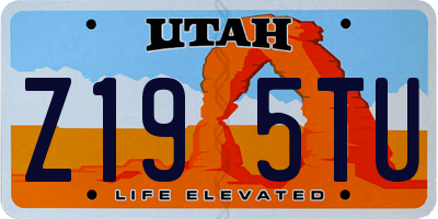 UT license plate Z195TU