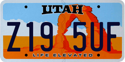 UT license plate Z195UF
