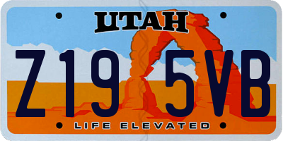 UT license plate Z195VB