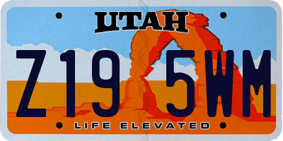 UT license plate Z195WM