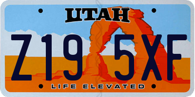 UT license plate Z195XF