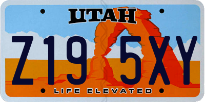 UT license plate Z195XY