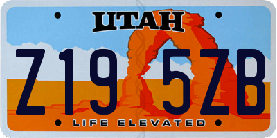 UT license plate Z195ZB