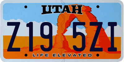 UT license plate Z195ZI