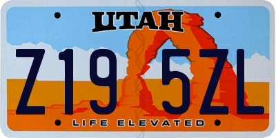 UT license plate Z195ZL