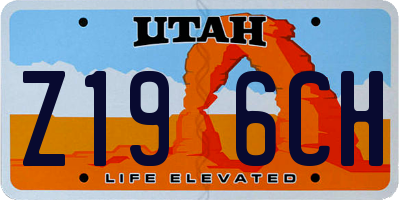 UT license plate Z196CH