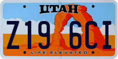 UT license plate Z196CI