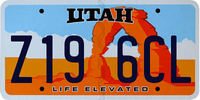 UT license plate Z196CL