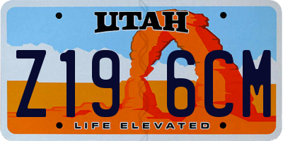 UT license plate Z196CM