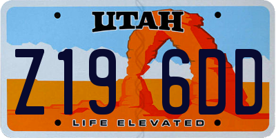 UT license plate Z196DD