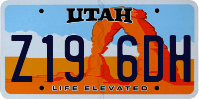 UT license plate Z196DH