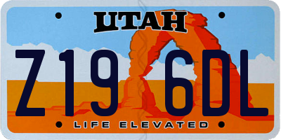 UT license plate Z196DL