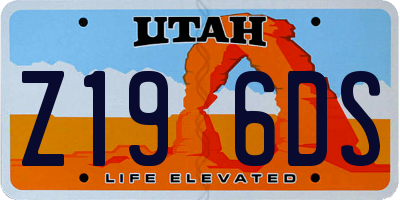 UT license plate Z196DS