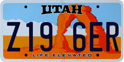 UT license plate Z196ER