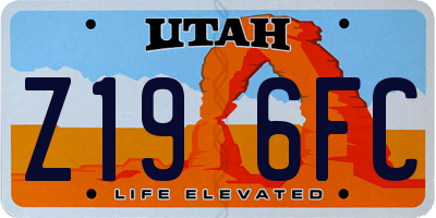 UT license plate Z196FC