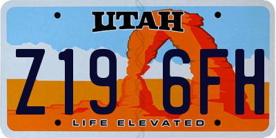 UT license plate Z196FH