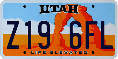 UT license plate Z196FL