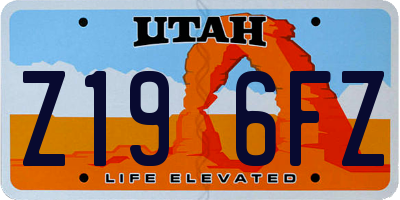 UT license plate Z196FZ