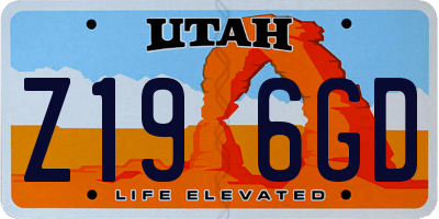 UT license plate Z196GD