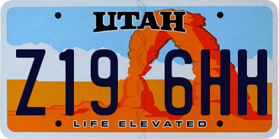 UT license plate Z196HH