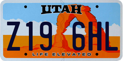 UT license plate Z196HL