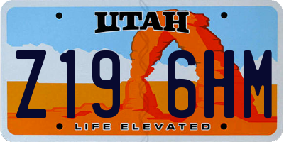 UT license plate Z196HM