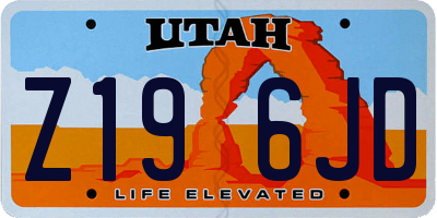 UT license plate Z196JD