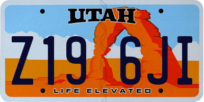 UT license plate Z196JI