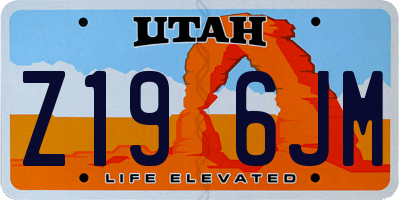 UT license plate Z196JM
