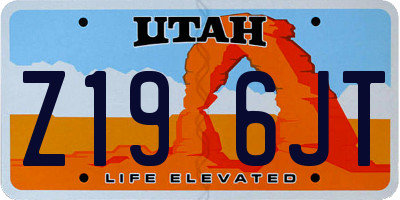 UT license plate Z196JT