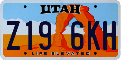 UT license plate Z196KH