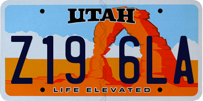 UT license plate Z196LA