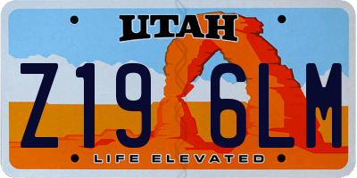 UT license plate Z196LM