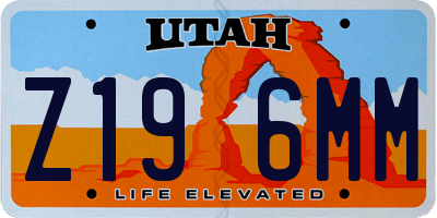 UT license plate Z196MM